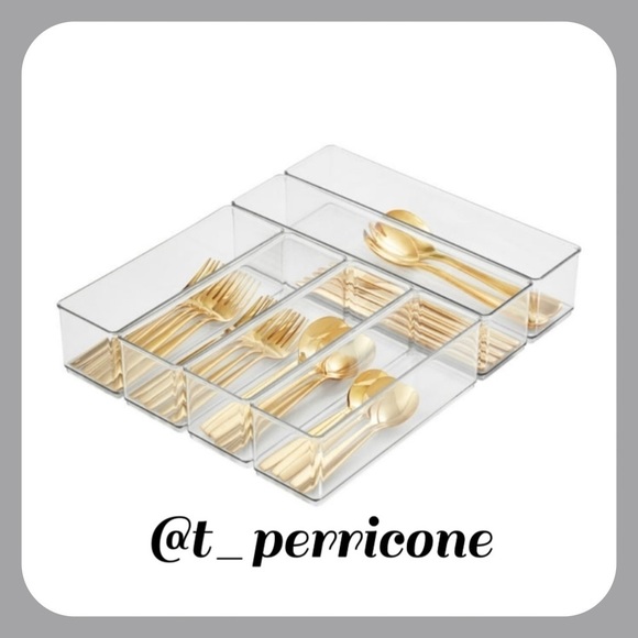 ♠️ New Home Edit 6 Piece Kitchen Drawer Edit, Clear Plastic Storage Container - Picture 1 of 9